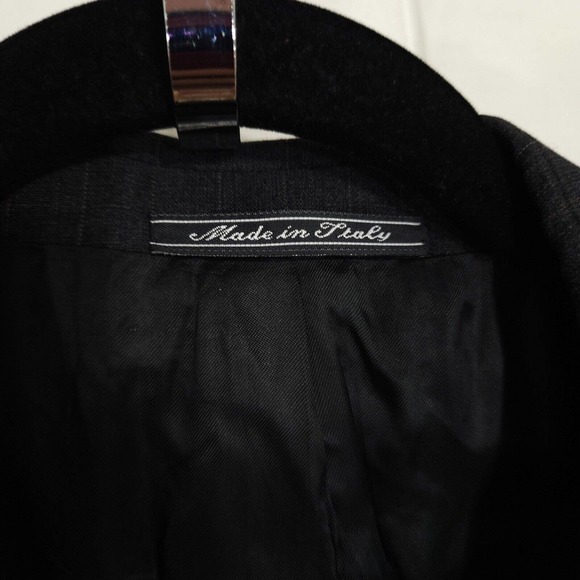 Gianni Versace Mens Blazer Vtg 90s Gray Pinstripe Virgin Wool Suit Jacket NWT 51 - Picture 7 of 14